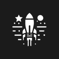 Rocket launch logo vector template. Creative rocket flight startup fly launch vector logo design