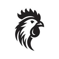 Chicken head logo design template, Chicken rooster symbol vector