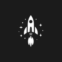 Rocket launch logo vector template. Creative rocket flight startup fly launch vector logo design