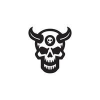 skull logo icon design vector illustration  design template