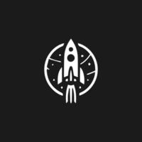 Rocket launch logo vector template. Creative rocket flight startup fly launch vector logo design