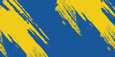 Abstract blue and yellow brush background, Free Vector