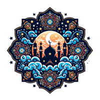 AI generated islamic symbol and logo representing the festive spirit of islamic event and celebration png