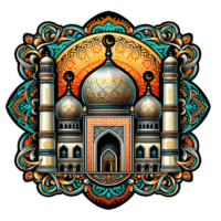 AI generated islamic symbol and logo representing the festive spirit of islamic event and celebration png