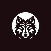 Wolf head illustration Logo Design. Wolf mascot vector