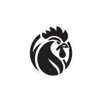 Chicken head logo design template, Chicken rooster symbol vector