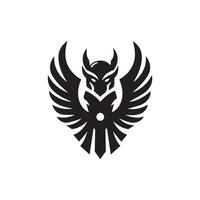 fénix pájaro mascota logo juego de azar vector ilustración