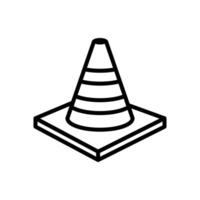 traffic cone icon vector design template in white background