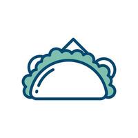 taco icon vector design template in white background