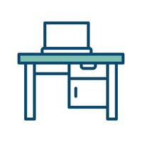 desk icon vector design template in white background