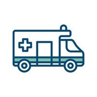 ambulance icon vector design template in white background