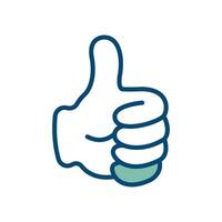 thumb up icon vector design template in white background