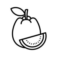 guava icon vector design template in white background