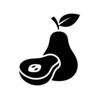 pear icon vector design template in white background