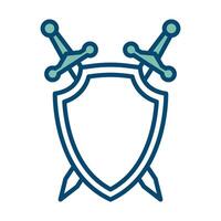 shield and sword icon vector design template in white background