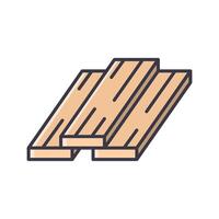 wood lumber icon vector design template in white background