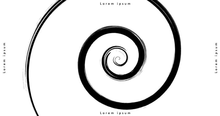 black spiral ink abstract background .
