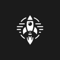 Rocket launch logo vector template. Creative rocket flight startup fly launch vector logo design
