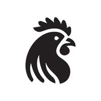 Chicken head logo design template, Chicken rooster symbol vector