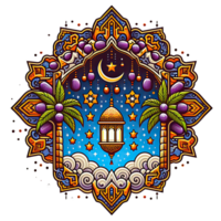 AI generated islamic symbol and logo representing the festive spirit of islamic event and celebration png