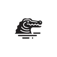 Alligator illustration, vector of crocodile icons