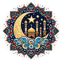 AI generated islamic symbol and logo representing the festive spirit of islamic event and celebration png