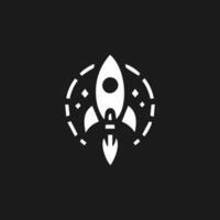 Rocket launch logo vector template. Creative rocket flight startup fly launch vector logo design