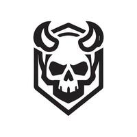 skull logo icon design vector illustration  design template