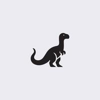black dinosaur silhouettes, dinosaur logo icon vector