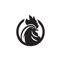 Chicken head logo design template, Chicken rooster symbol vector