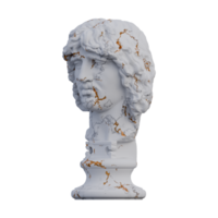 bárbaro chefe estátua, 3d renderiza, isolado, perfeito para seu Projeto png