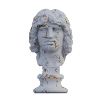 bárbaro jefe estatua, 3d renders, aislado, Perfecto para tu diseño png