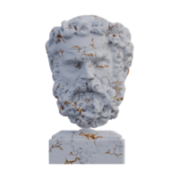 Bearded Man  statue, 3d renders, isolated, perfect for your design png