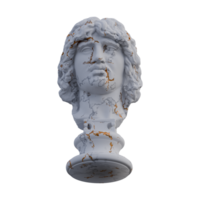 bárbaro jefe estatua, 3d renders, aislado, Perfecto para tu diseño png