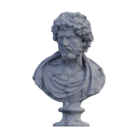 Philosopher  statue, 3d renders, isolated, perfect for your design png