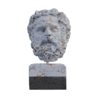 barbado hombre estatua, 3d renders, aislado, Perfecto para tu diseño png