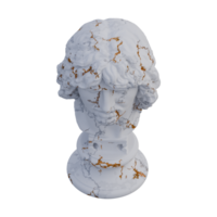 barbare chef statue, 3d rend, isolé, parfait pour votre conception png