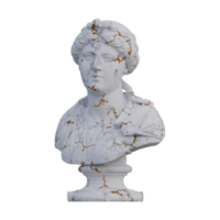 young woman  statue, 3d renders, isolated, perfect for your design png