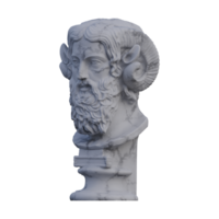 Zeus Ammon  statue, 3d renders, isolated, perfect for your design png