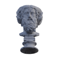 Zeus Ammon standbeeld, 3d geeft weer, geïsoleerd, perfect voor uw ontwerp png