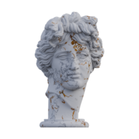 Apollo Giustiniani statue, 3d renders, isolated, perfect for your design png