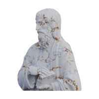 une Saint avec une statue de livre, 3d rend, isolé, parfait pour votre conception png