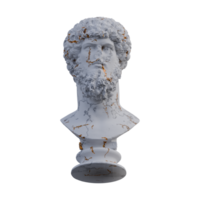 lucius verus estatua, 3d renders, aislado, Perfecto para tu diseño png