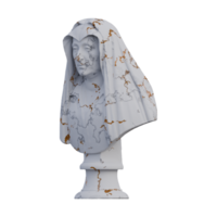 Bust of Camilla Barbadori statue, 3d renders, isolated, perfect for your design png