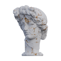 Apollo Giustiniani statue, 3d renders, isolated, perfect for your design png