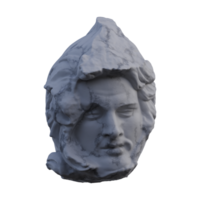 muriendo persa estatua, 3d renders, aislado, Perfecto para tu diseño png