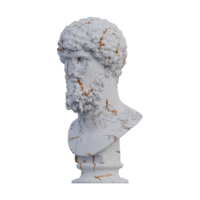 lucius verus standbeeld, 3d geeft weer, geïsoleerd, perfect voor uw ontwerp png