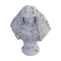 busto de camilla barbaro estatua, 3d renders, aislado, Perfecto para tu diseño png