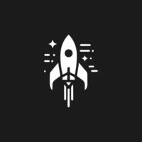 Rocket launch logo vector template. Creative rocket flight startup fly launch vector logo design