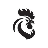 Chicken head logo design template, Chicken rooster symbol vector